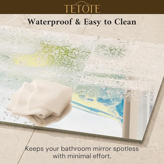 TETOTE Frameless Mirror 20" x 30" Bathroom Mirrors for Wall with 4mm Tempered Glass, Suitable for Bedroom, Entryway, Hallway, Gym, Vertically/Horizontally - Image 5