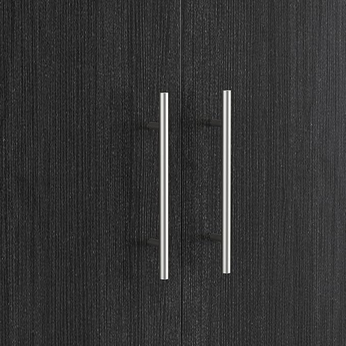 Hitow Wardrobe Armoire Closet with 2 Doors, Freestanding Wardrobe Cabinet with Drawer & Hanging Rod, Bedroom Armoire Clothes Organizer, Type C Black (31.5" W x 18.9" D x 66.9" H)
