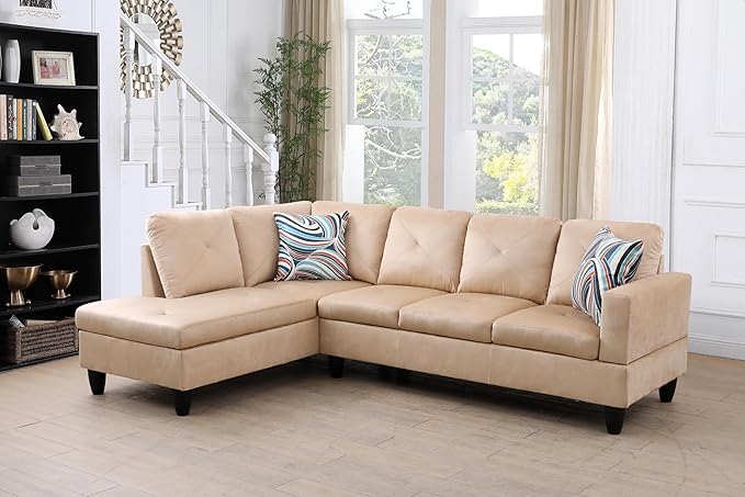 Everest L Shape Sectional Sofa for Living Room for Apartment, Game Room, Guest Room and Office