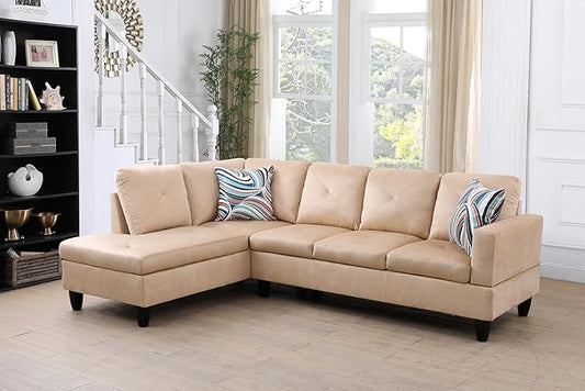 Everest L Shape Sectional Sofa for Living Room for Apartment, Game Room, Guest Room and Office