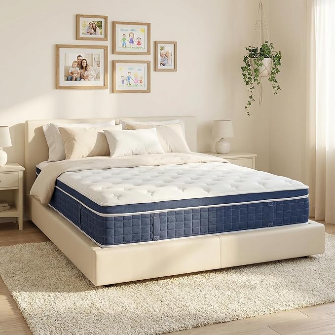 10″ Full Hybrid Mattress – Soft & Supportive, Cooling Airflow Foam + Pocket Coils, Medium-Soft Comfort, Motion Isolation, CertiPUR-US, Fiberglass-Free