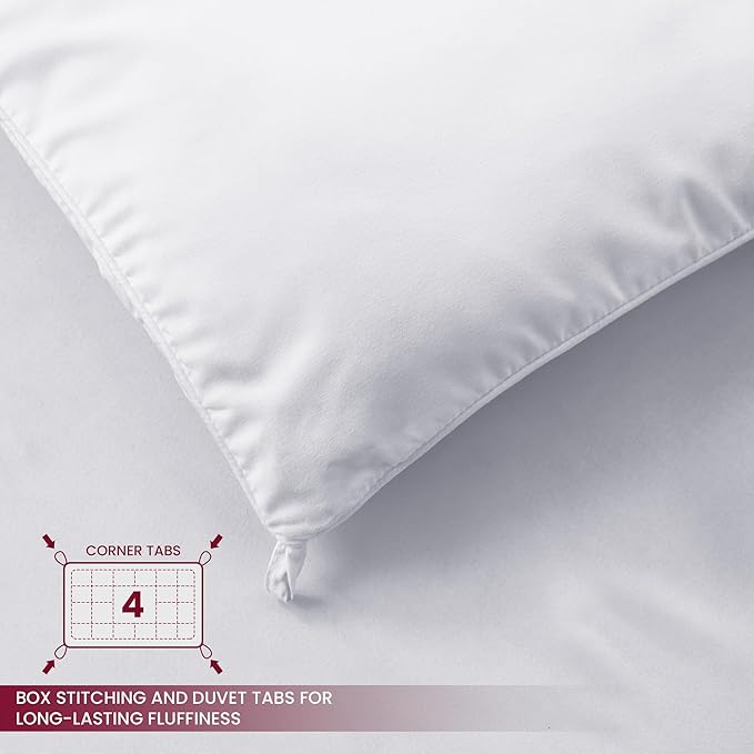 LUX Décor Queen Comforter – 88x88 Ultra-Soft Down Alternative Duvet Insert with Corner Tabs & Box Stitching, Hotel Quality Plush Microfiber Bedding, Oeko-TEX Certified - White