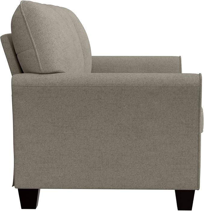 Hillsdale Lorena Modern Upholstered Sofa Fabric Couch, Greige