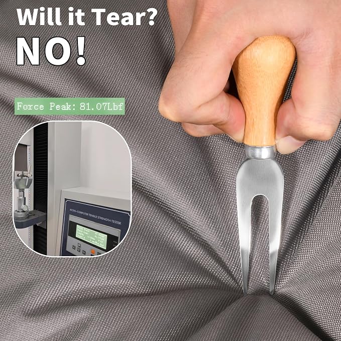 KylinLucky Outdoor Furniture Covers Waterproof, 3-Seater Patio Sofa Cover Fits up to 62W x 38D x 35H inches - Image 3