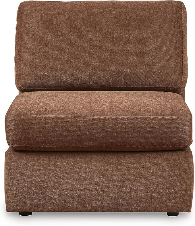 Signature Design by Ashley Modmax Stain Resistant Urban Modular Straight 5-Piece Sectional with Reversible Cushions, Removable Covers and 2 Accent Pillows, Orange