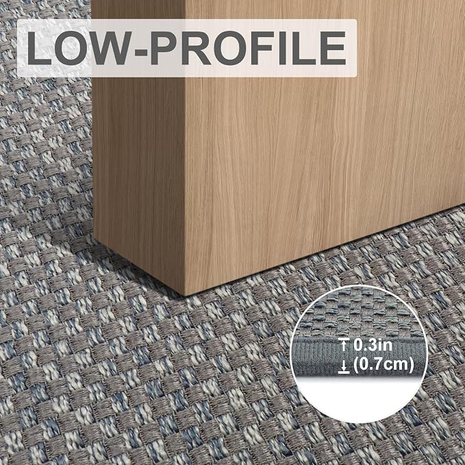 LEKEEPGO Door Mat 24"x47", Non Slip Door Mat Indoor Entrance, Rubber Backing Front Indoor Door mats Washable Absorbent Low-Profile Entryway Entry Resist Dirt Inside Door Mats, Light Grey - Image 6