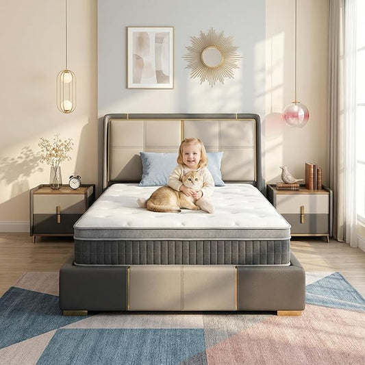 Twin Size Mattress - 12 Inch Twin Mattress- Hybrid Memory Foam Mattress,Pressure Relief, Cooling Breathable Cover, CertiPUR-US Certified, Bed-in-a-Box