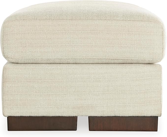 Signature Design by Ashley Maggie Contemporary Accent Ottoman, Off White