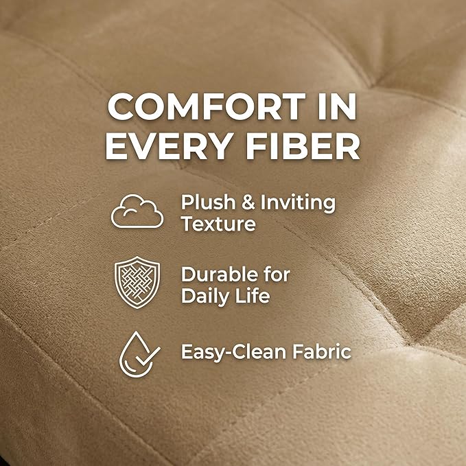 NicBex Modular L-Shaped Sectional Couches, 3-Piece Convertible Couch with Storage Ottoman, 4-Seat Comfy Sofa with Chaise for Living Room & Apartment, Beige + Brown