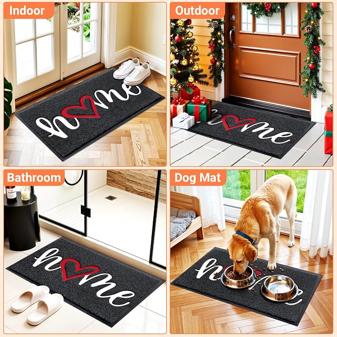 StepLively Door Mat Home Welcome Mats Outdoor and Indoor, Heavy-Duty Low-Profile Non-Slip Front Welcome Mat for Home Entrance, Outside Entry, Yard, Floor, Patio, Ideal (35''x24'', Black) - Image 7