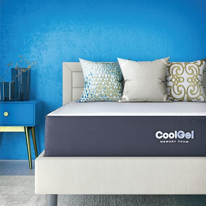 Cool Gel Chill 14 Inch Medium Firm Memory Foam Mattress Full Size, with 2 Bonus Cool Gel Memory Foam Bed Pillows, 14" with Pressure Relief, CertiPUR-US Certified, Cooling Full Mattress in a Box