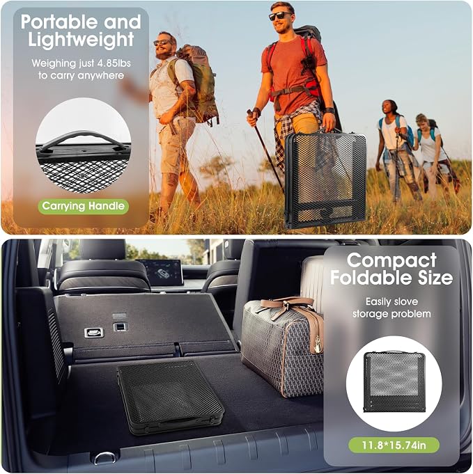 Ciavca Upgraded Folding Grill Table - Metal Portable Camping Table, 2 Height Adjustable Max 22", Lightweight Foldable for Outside BBQ 24"x15.8" - Image 5