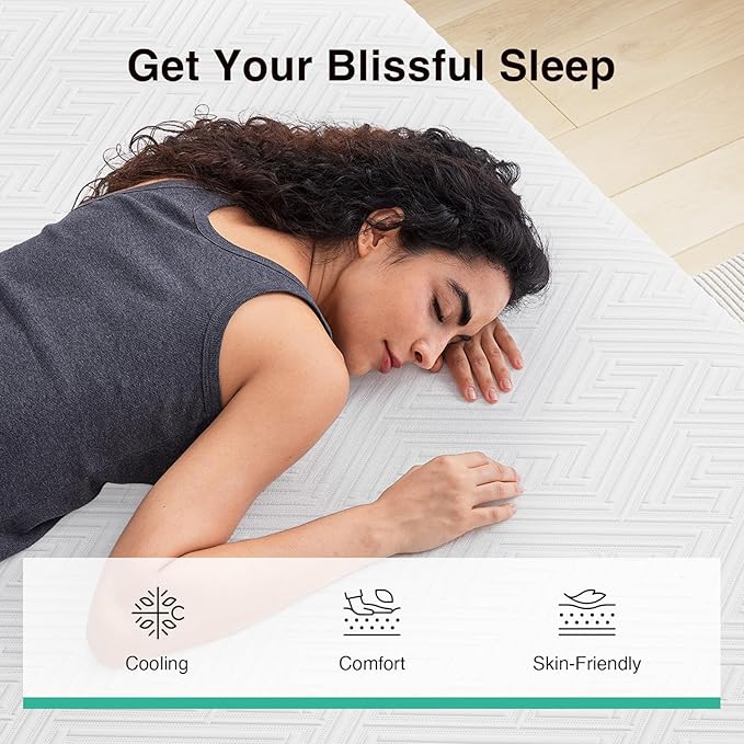 Novilla 10 Inch Twin XL Gel Memory Foam Mattress in a Box, Back Pain Relief & Body Support, Grey, CertiPUR-US Certified