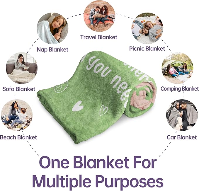 Afterprints Get Well Gifts for Women Men, Hug/Healing Blanket, Thinking of You/Cancer Care/Sympathy/After Surgery Gifts for Friends, Sister, Coworkers, Soft Throw Blankets 50'' x 60''