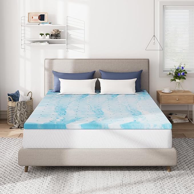 CH Charme House 4 Inch Memory Foam Mattress Topper Twin XL Size, Gel Infused Memory Foam Bed Topper for Back Pain Relief, Cooling Mattress Pad, CertiPUR-US Certified, 80"×38"
