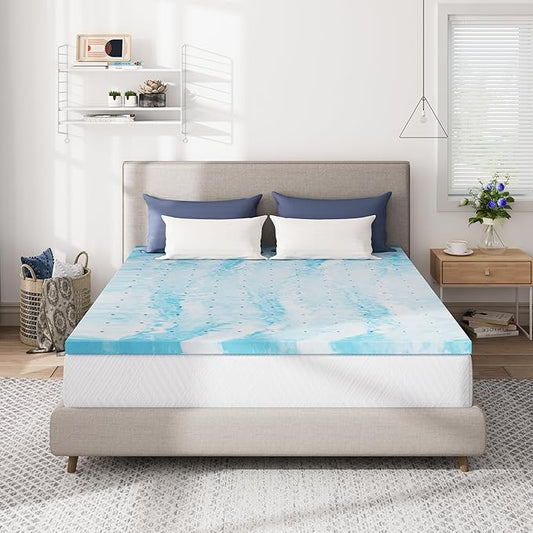 CH Charme House Mattress Topper 3 Inch Twin Size, Gel Infused Memory Foam Bed Topper for Back Pain Relief, Cooling Mattress Pad, CertiPUR-US Certified, 75×38"
