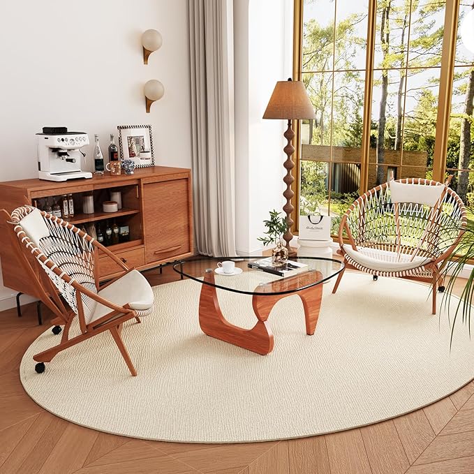 Coffee Tables Glass Small Farmhouse Coffee Table Mid-Century Modern Wood Center Table for Living Room, Walnut Transparent, 36 Inch