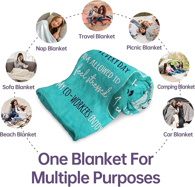 Craftique Nurse Gifts for Women Men, Nurses Week/Day/Appreciation Gifts- Soft Nurse Blanket with Daily Affirmations- LPN RN Gifts for Nurses, Nursing School Graduate Birthday Gifts