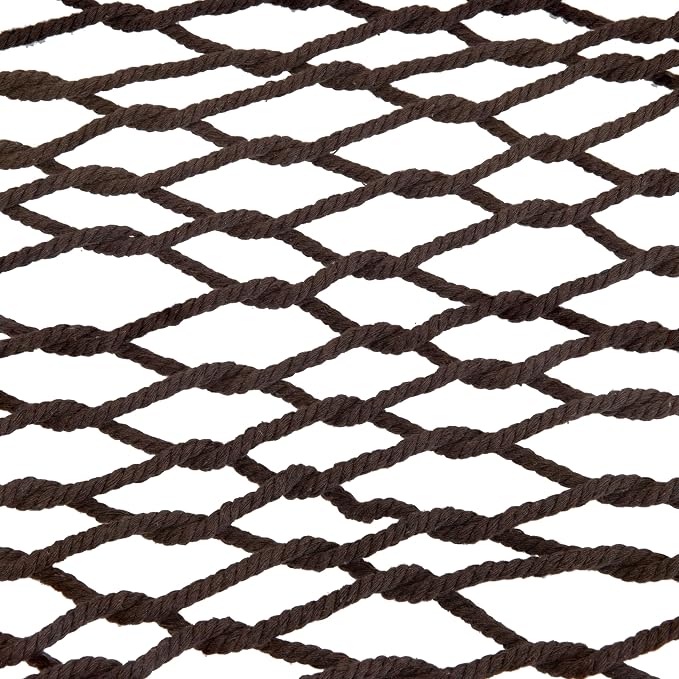 Sunnydaze Cotton Rope Hammock for Outside - 450-Pound Capacity Indoor or Outdoor Hammock with Spreader Bars - Brown - Image 7
