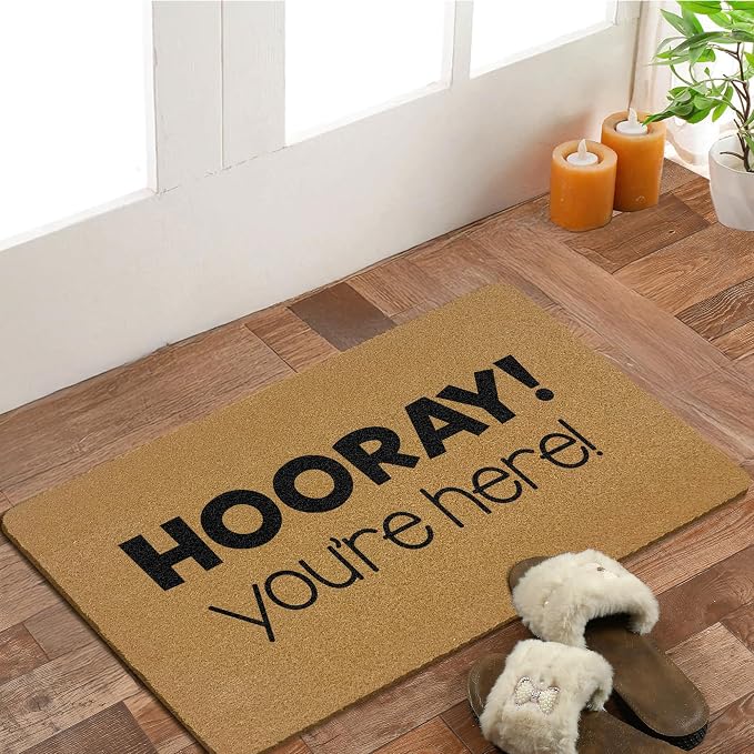 Funny Coir Door Mats Outdoor, Funny You're Here Front Door Mat Outside Entrance, Classroom Preppy Welcome Doormat Outdoor Indoor Entrance for Classroom Home Entryway Decor, 17x30in - Image 2