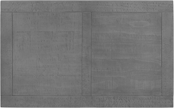 P PURLOVE Solid Wood Coffee Table,Modern Farmhouse Coffee Table/Center Table with Storage Rectangle for Living Room,Gray