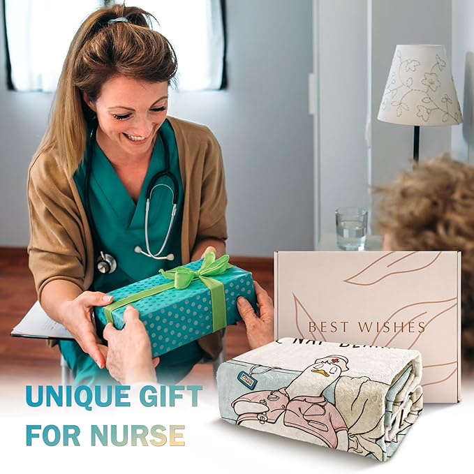 Nurse Gifts for Women/Men, Thoughtful Gifts for Nurses - Soft Nurse Blanket, LPN RN Nurses Week/Day Appreciation Gift, Nursing Student Graduation Gift Flannel Throw Blanket 80" x 60"