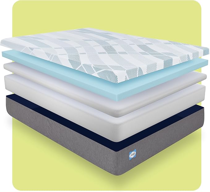 Sealy Dreamlife 12” Foam Mattress-in-a-Box, Queen, SealyComfort Gel Memory Foam, SealySupport Transition Foam, Surface-Guard Technology