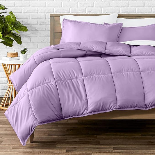 Bare Home Comforter Set - Cal King Size - Ultra-Soft - Goose Down Alternative - Premium 1800 Series - All Season Warmth (Cal King, Lavender)