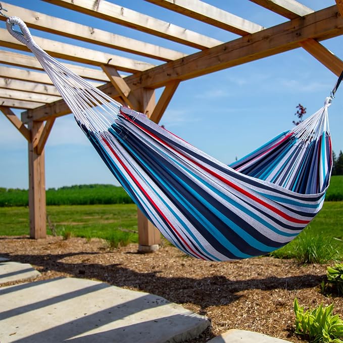 Vivere Brazilian Style Double Hammock, Denim (BRAZ212) - Image 6