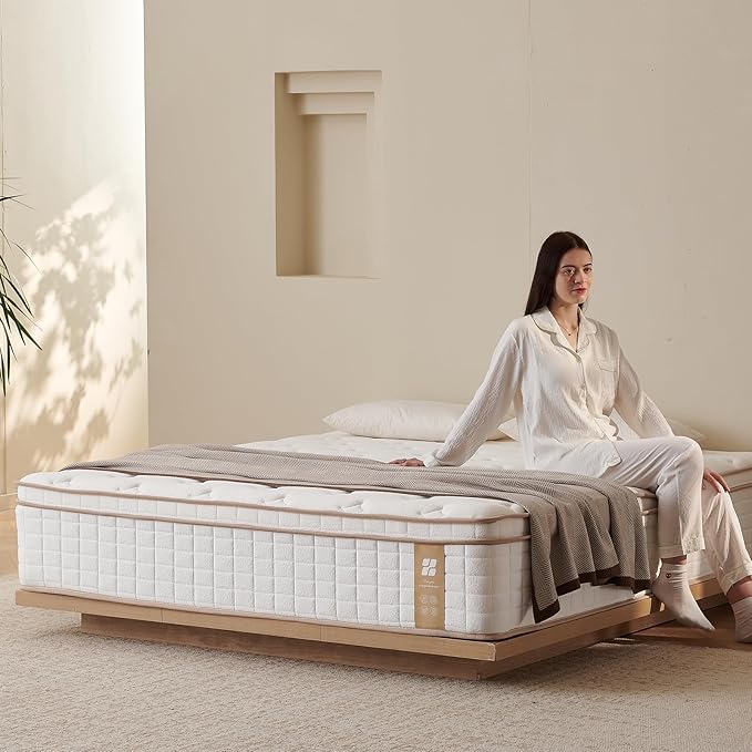 Profus Queen Mattress, 12 Inch Queen Size Mattresses, Memory Foam Mattress in a Box with Pocket Coils, Relieve Pressure with Medium Support, CertiPUR-US Certified, Hybrid Mattress Queen
