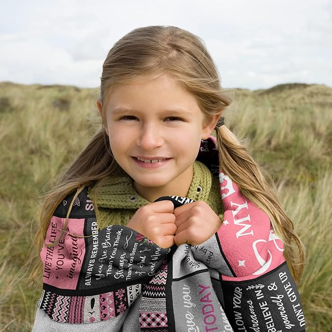 Ruvinzo Granddaughter Gifts from Grandma, Gift for Granddaughters, Granddaughter Present, Grand-Daughter Birthday Gifts Ideas, Grand-Daughter Blanket 60” x 50”