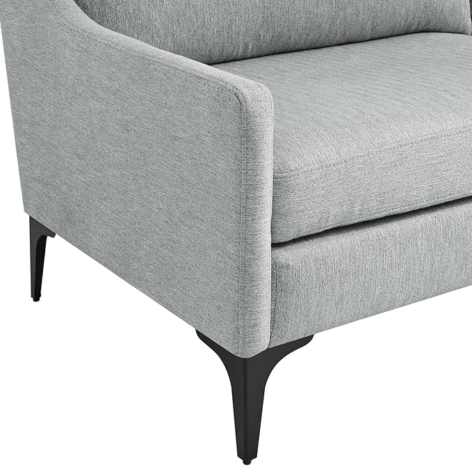 Modway EEI-6019-LGR Corland Upholstered Fabric Sofa, Light Gray