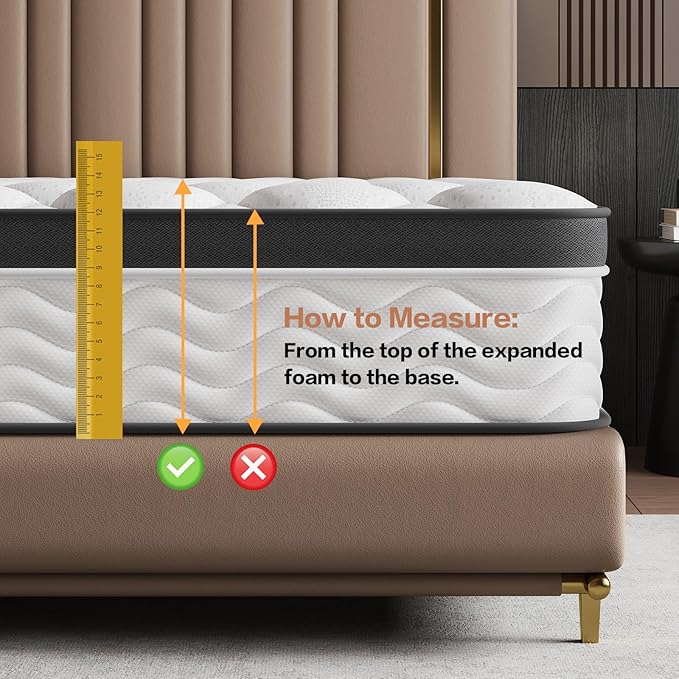 Full Size Mattress,12 Inch Full Mattress,Memory Foam Hybrid Mattresses for Back Pain Relief,Pressure Relief & Motion Isolation,CertiPUR-US Certified,Medium Firm,54"x75"