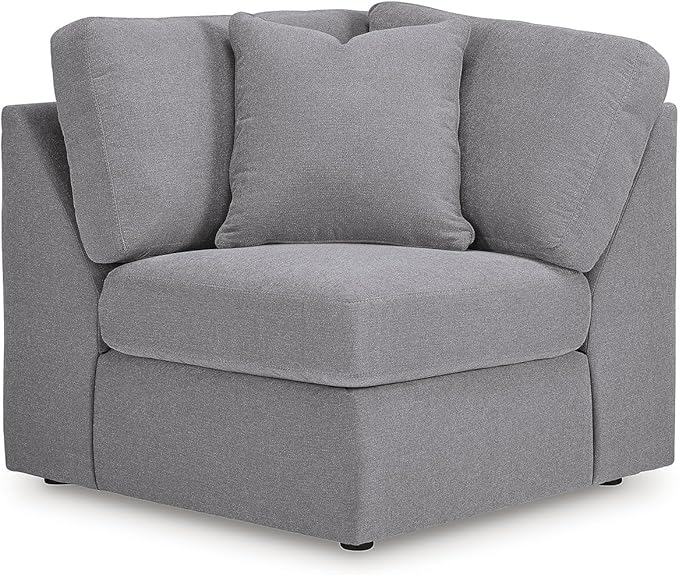 Signature Design by Ashley Modern Modmax Stain Resistant 8-Piece Double Chaise Sectional with Audio and Storage Consoles, Gray