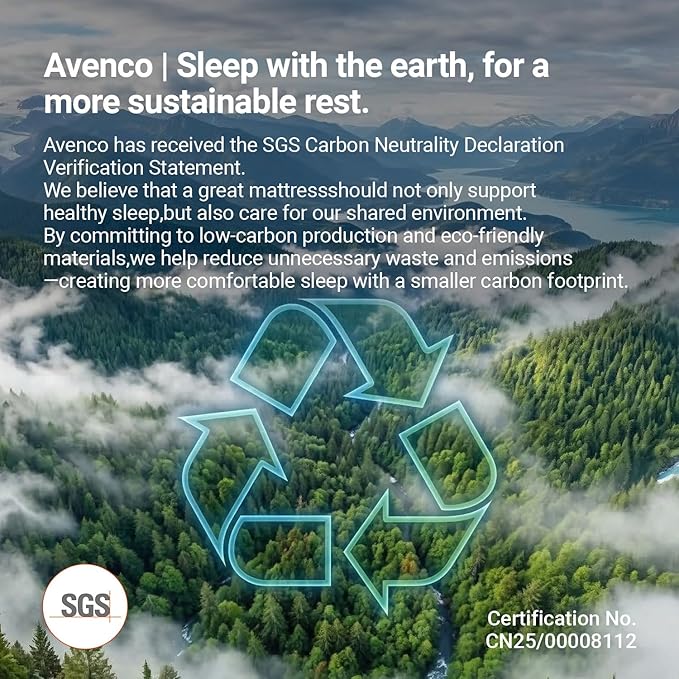 Avenco 10 Inch Twin Mattress with Open-Cell Foam for Breathable Comfort, Gel Memory Foam Twin Size Mattresses with Removable Cover, CertiPUR-US Certified Mattress in a Box