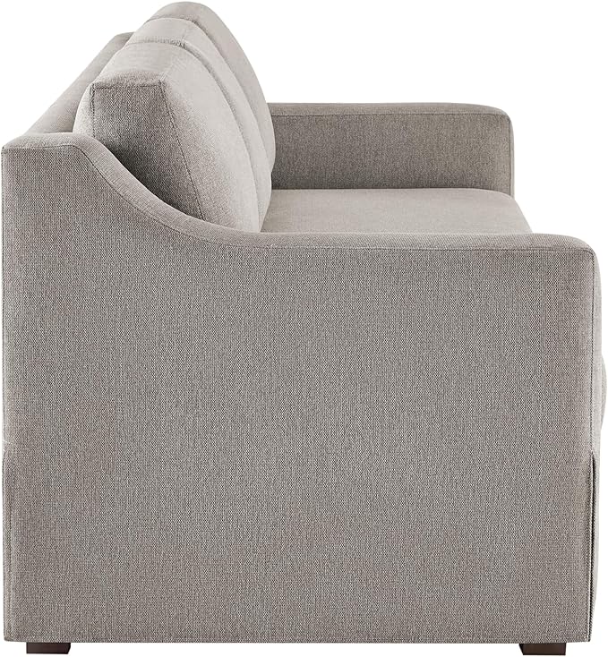 Serta® Hawthorne 90.6" Slipcovered Queen-Size Convertible Pop-up Sofa, Dreamcoil® Comfort, Woven Polyester Blend Fabric, Flax