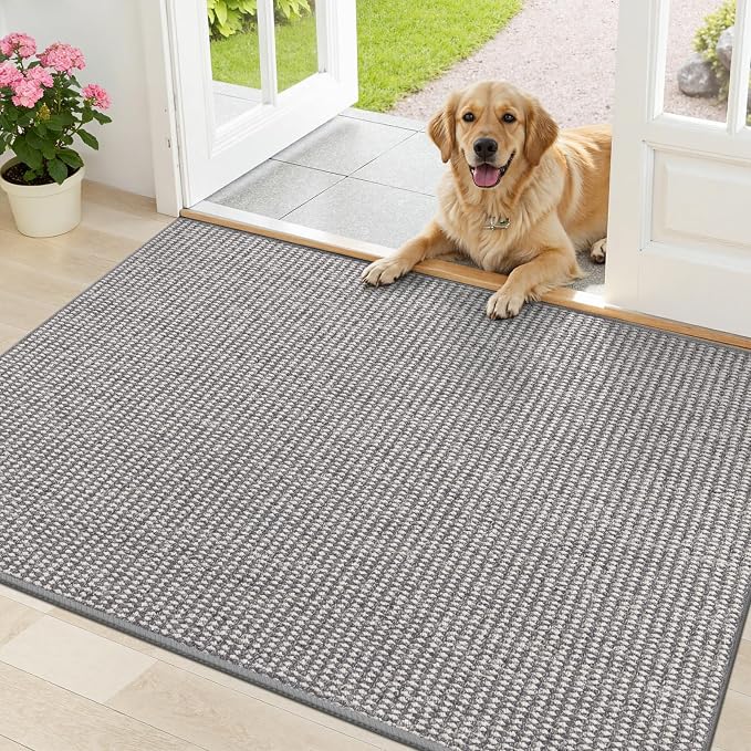 HEBE Indoor Door Mat 32"x48", Non Slip Front Door Mat Indoor Entrance, Low-Profile Entryway Mats Welcome Doormat, Washable Dirt Trapper Mat Floor Carpet for Kitchen Entry Mat by HEBE