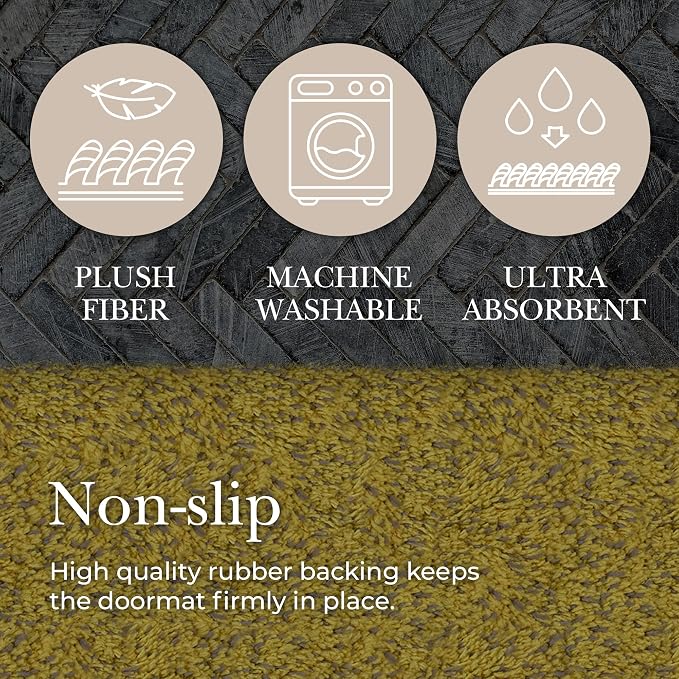 Premium Microfiber Indoor Door Mat – 36"x72" Washable Entry Mat, Non-Slip, Waterproof Backing, Super Absorbent, Low Profile Entryway Doormat for Indoor Entrance - Image 8