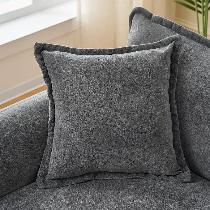 143-Inch U-Shaped Sectional Cloud Sofa Oversized Modular 6 Seaters Sofa Couch with 2 Ottoman Chaise and Pillow Armrest, Chenille Upholstered Convertible Cloud Couch