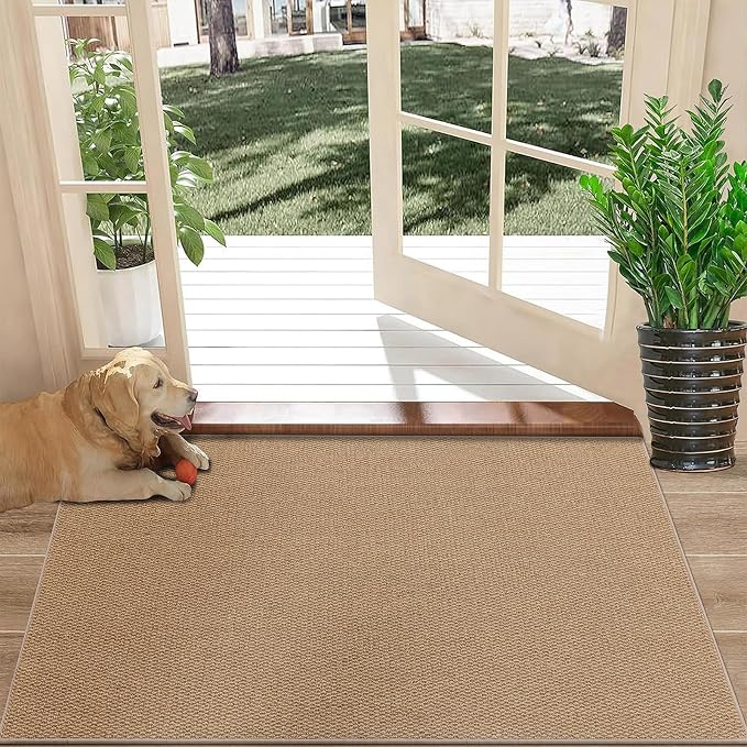 HEBE Indoor Door Mat 32"x48", Non Slip Front Door Mat Indoor Entrance, Low-Profile Entryway Mats Welcome Doormat, Washable Dirt Trapper Mat Floor Carpet for Kitchen Entry Mat - Image 7