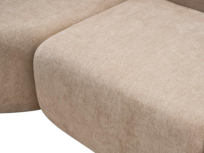 116-Inch Oversized Modular Compressed Sectional Couches 4 Pieces Modular Boneless Sofas with 7 Pillows,Modern Minimalist Corner Cloud Sofa Comfy Chenille Deep Seat Foam Couch