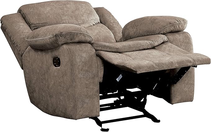 Lexicon Bay Manual Reclining Living Room Sofa Set, 3-Piece, Brown