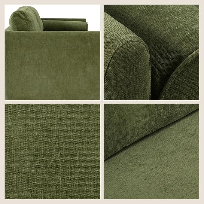 Poly & BARK Fano 99" Sofa with Wide Seating Profile, Clean Tailored Upholstery, and Modern Linear Design for Open Living Rooms