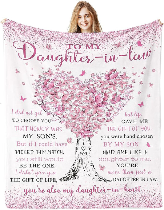 Daughter in Law Gifts, Daughter in Law Birthday Gifts from Mother in Law, Best Mothers Day for Future DIL Blanket 60"x 50"