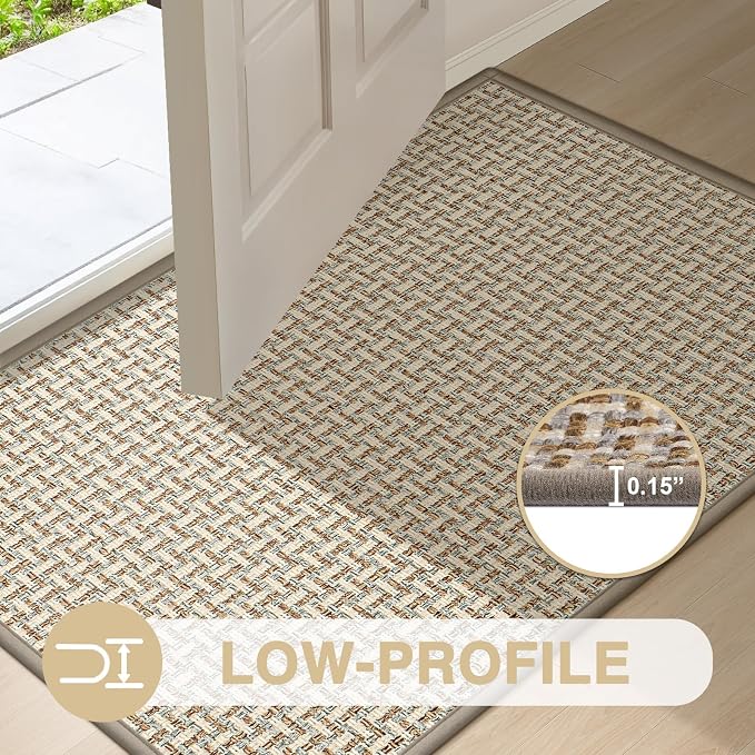 LEKEEPGO Door Mat Indoor Entrance 24"x36", Absorbent Indoor Door Mat, Non Slip Rubber Backing Inside Door Mats, Washable Floor Mat, Low-Profile Doormat for Front Door, Entryway, Entrance, Grey - Image 4