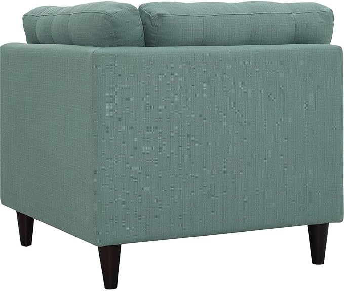 Modway Empress Mid-Century Modern Upholstered Fabric Corner Sofa In Laguna