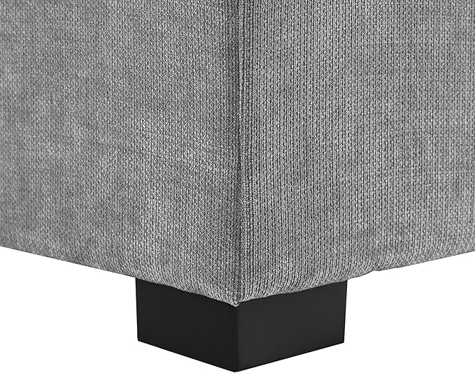 Christopher Knight Home Larrz Oversized Chaise Lounge Chair Indoor, Cozy Upholstered Sleeper Sofa Couch, Durable Wood Frame, Deep Seat Reading Chair with 2 Throw Pillows and Armrests, Gray