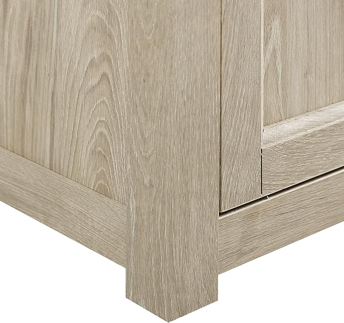 Crosley Furniture Camden Corner TV Stand for 65+ inch TVs, Entertainment Center with Storage Shelves, Frosted Oak - Image 13