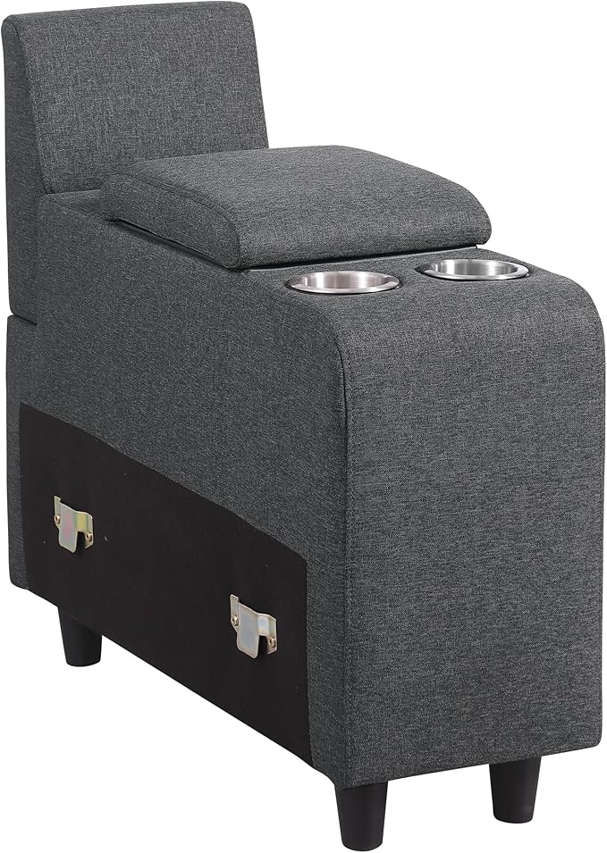 ERYE 151-Inch U-Shaped Sectional Sofa Linen Upholstered Corner Convertible Sectional,9 PCS Modular Couch with Ottoman,Storage Console, Cupholders and Charging Station