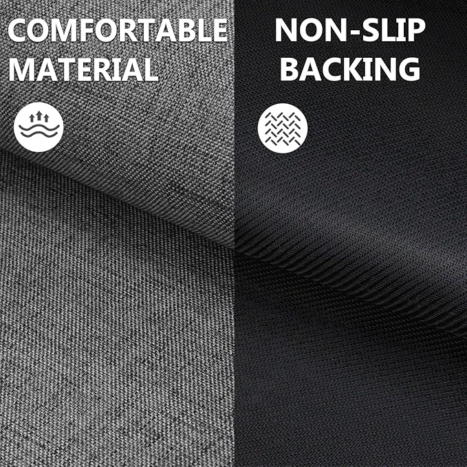 LEKEEPGO Ultra Thin Indoor Door Mat 24"x47", Low-Profile Door Mat Indoor Entrance, Non Slip Rubber Backing Inside Doormat Washable Welcome Front Entryway Dirt Trapper Entry Mat, Grey - Image 4